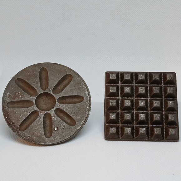 Ateco Other - Vintage Antique Pair Ateco Cookie Press Pie Mold Cast Iron Baking Tools